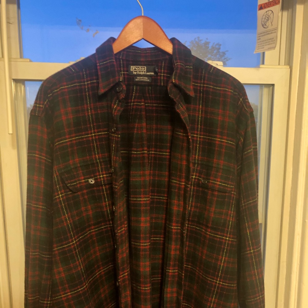 Vtg Polo by Ralph Lauren 100% Cashmere Flannel